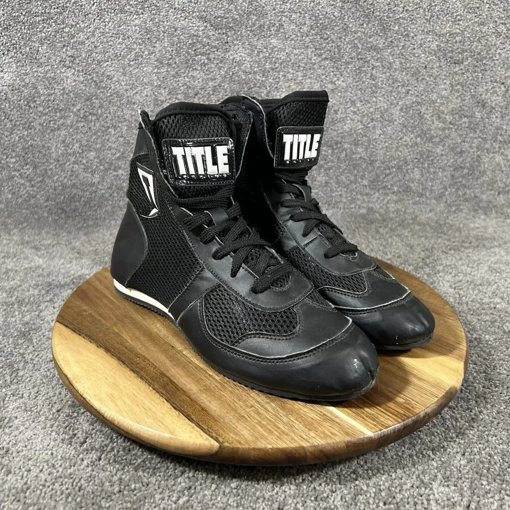 Title Boxing Speed-Flex Encore High-Top Men’s Size 8 Black Boxing Shoes Used